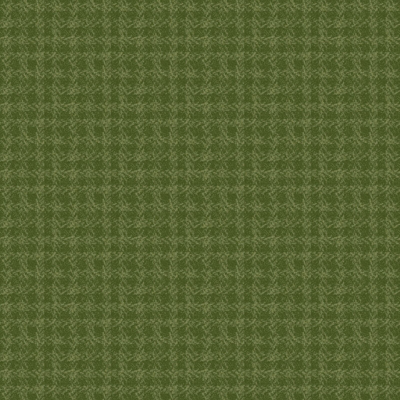 Tonal textured green gingham fabric.