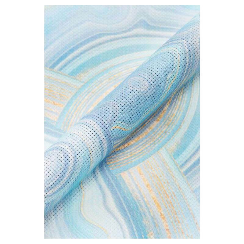 DMC Charles Craft 14ct Aida in the color blue and a printed geode design.