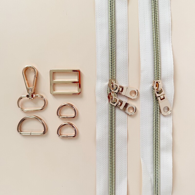 The Sling Bag Hardware Kit in Light Gold. 