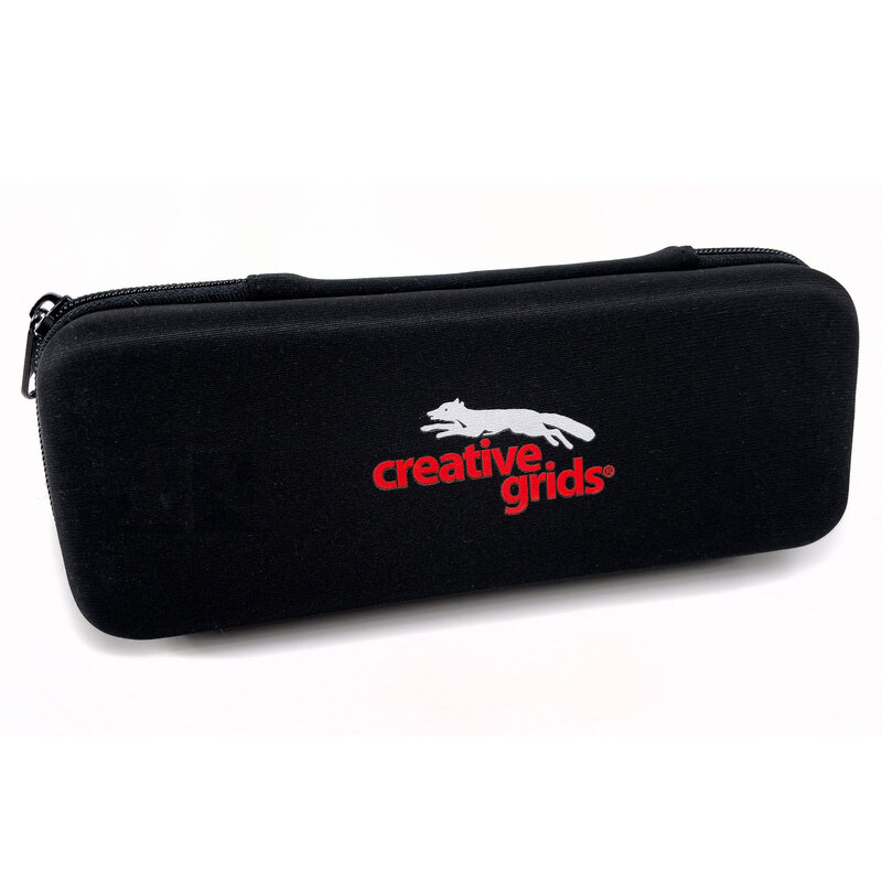 Creative Grids black rotary cutter case isolated on a white background.