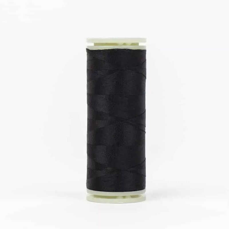 Spool of Black DecoBob Bobbin Thread on a white background.