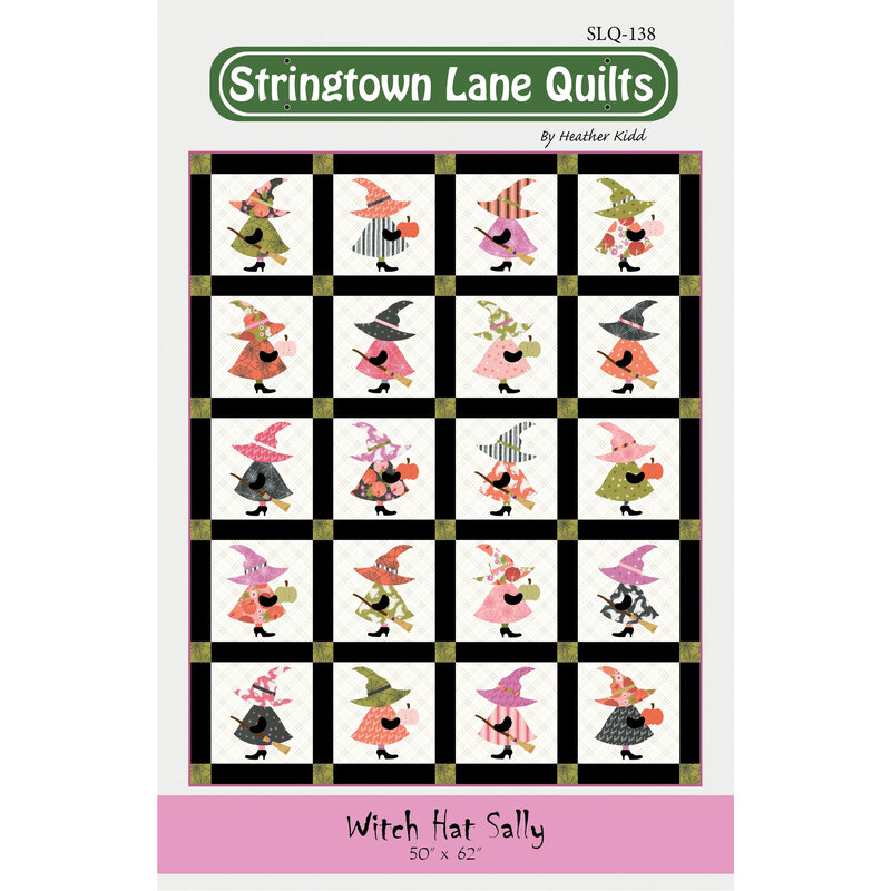 The front of the pattern showing the finished quilt and the pattern name, project specifications, and designer.