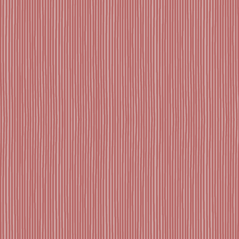 Dusty rose fabric with natural, tonal stripes.
