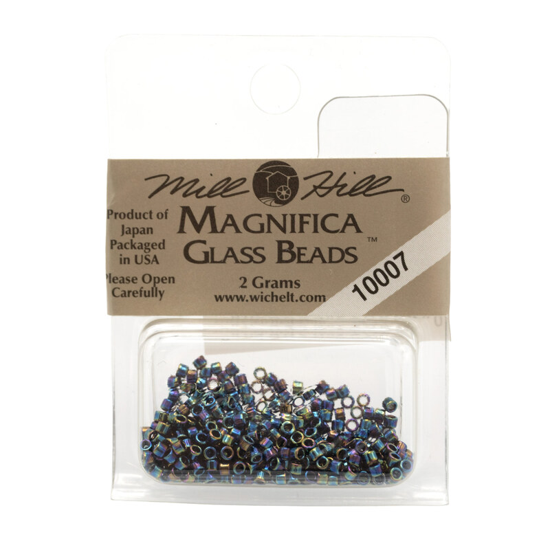 A package of Mill Hill Magnifica Glass Seed Beads in the color Mercury. 
