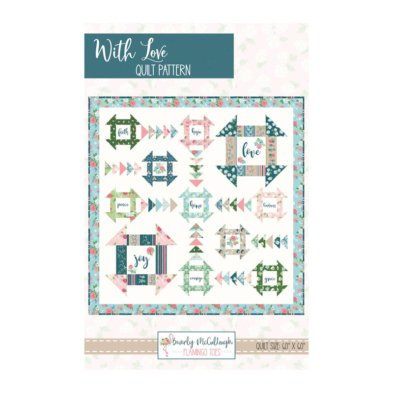 Front of With love pattern showcasing finished project.