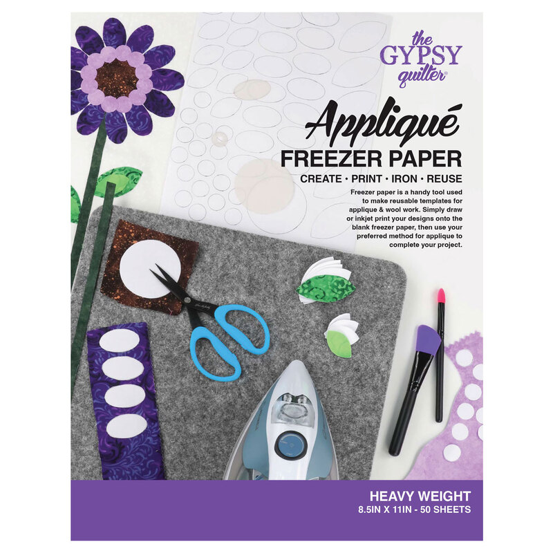The Gypsy Quilter Applique Freezer Paper - Heavy Weight in it's packaging