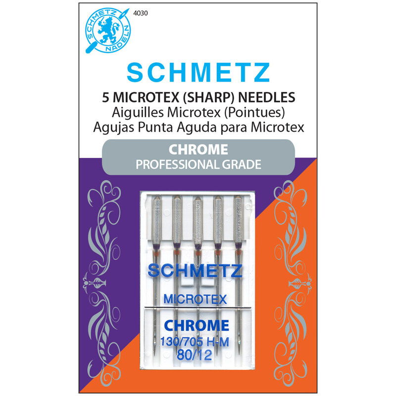 Schmetz Chrome Microtex Needles - Size 80/12 5ct