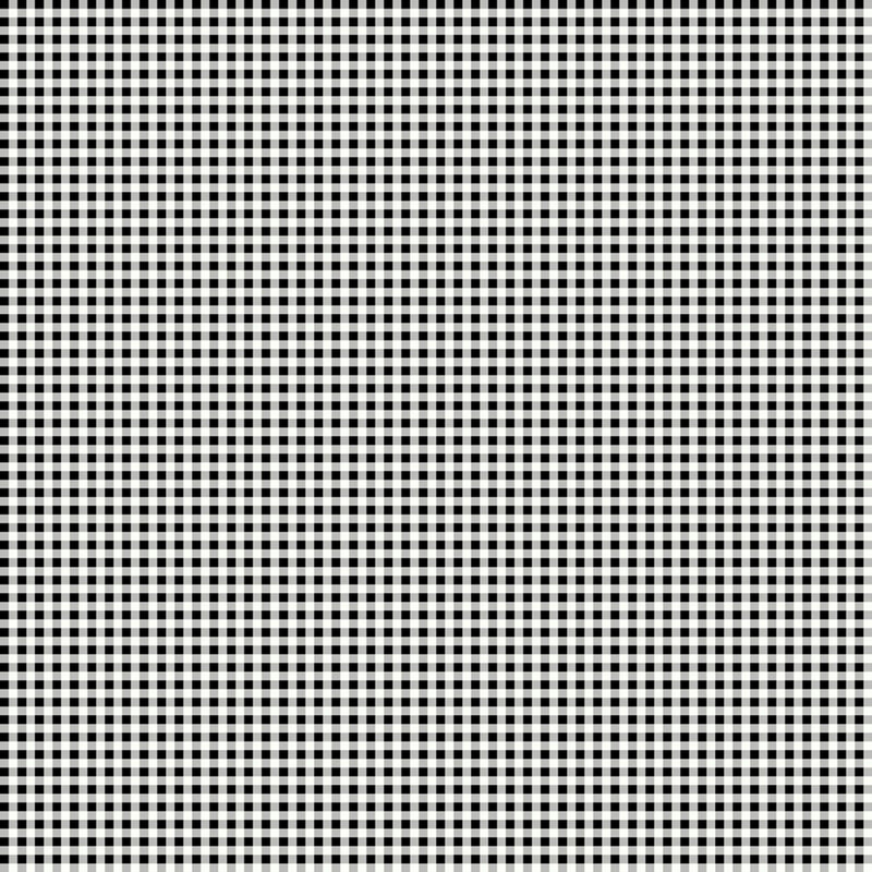 Black fabric with a dense white gingham pattern.