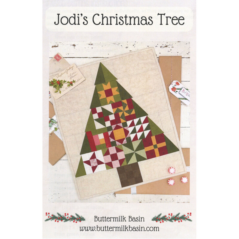 Pattern cover titled “Jodi’s Christmas Tree” showing a quilted Christmas tree design.