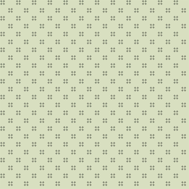 repeating pattern of tonal floral motifs on a tea green background.