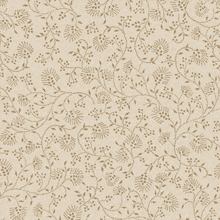light sand tan fabric featuring a tonal floral vine pattern.