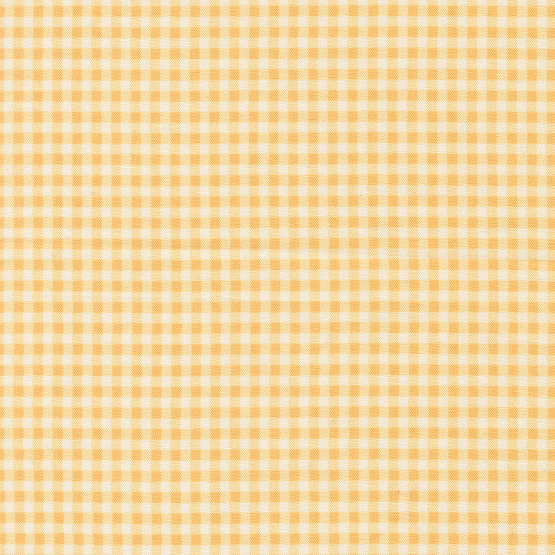 A swatch of a cornsilk yellow and white gingham fabric. 