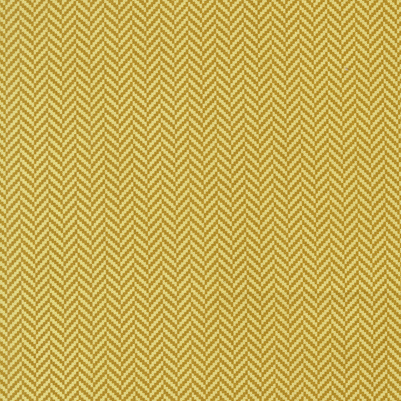 A brassy yellow fabric featuring a small herringbone pattern.