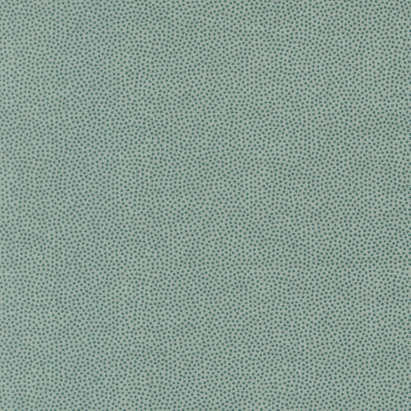 Cadet teal fabric with small, packed teal dots.