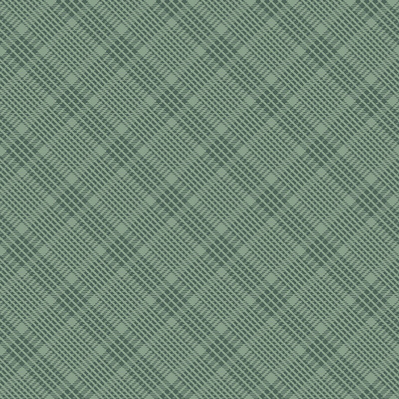 Teal fabric with a tonal plaid pattern with a classic, versatile look.
