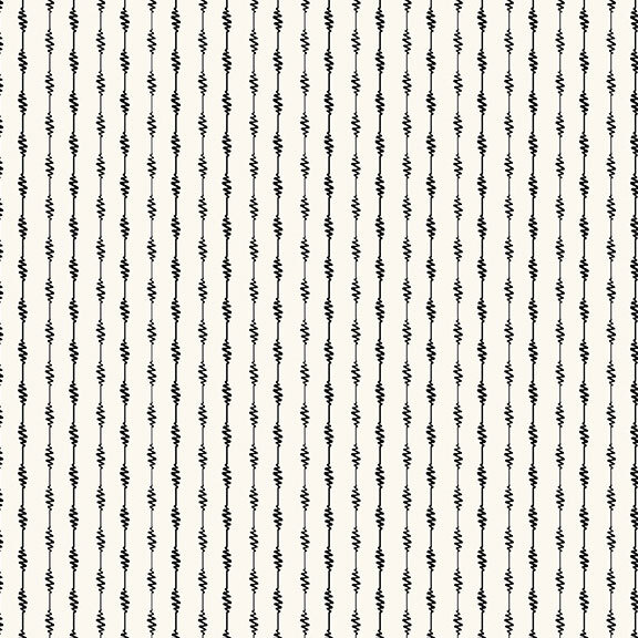 A bone white fabric with stripes of soundwave-inspired elements