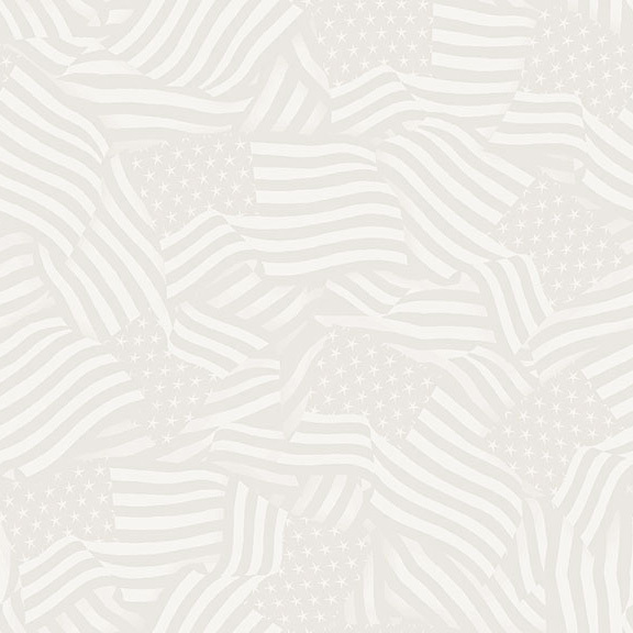 A linen fabric packed with American flags