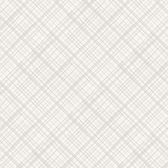 A tonal white fabric with plaid pattern.