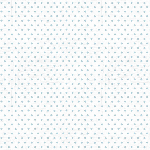 pale aqua polka dots on a white background.
