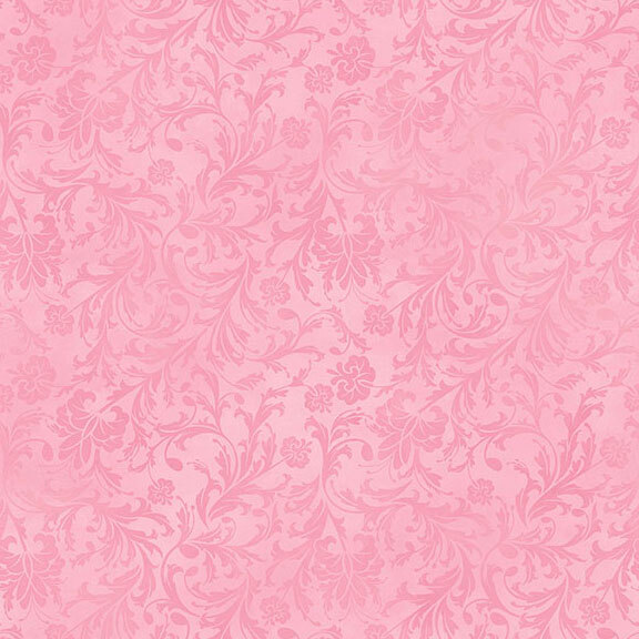 bubblegum pink fabric with an elegant tonal floral pattern.