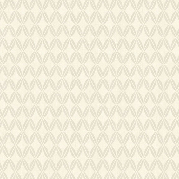 taupe geometric lattice pattern on a cream background.