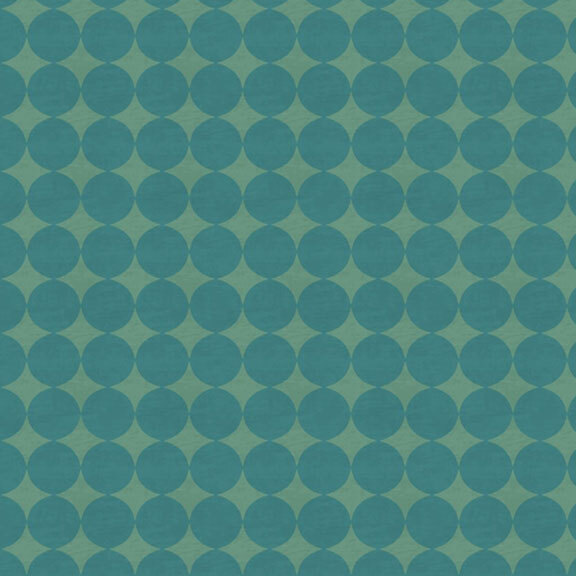 repeating pattern of teal geometric circles on a mint green background.