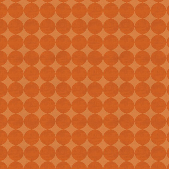 tonal pattern of geometric circles on a muted orange background.