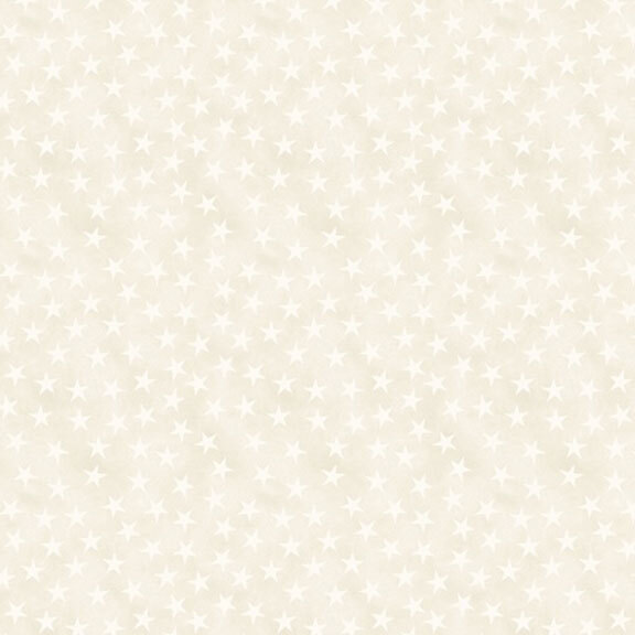mottled cream fabric with tonal stars