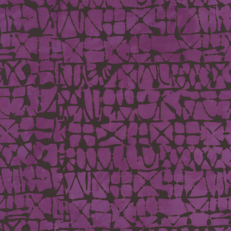 Grape purple fabric with structured rows of irregular lines in tonal dark purple.