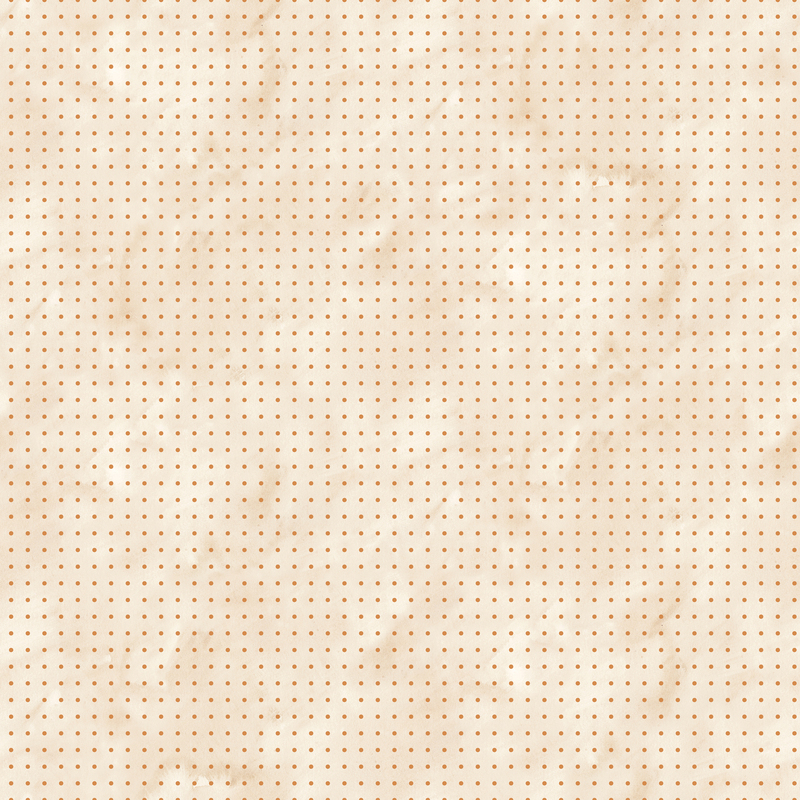 Mottled cream fabric with grid of mouse gray dots.