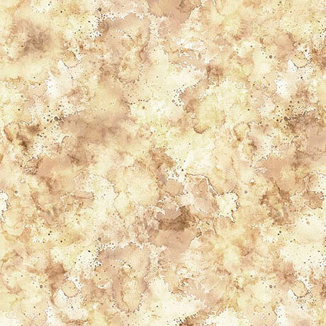 A cream fabric with watercolor texture and scattered speckles.