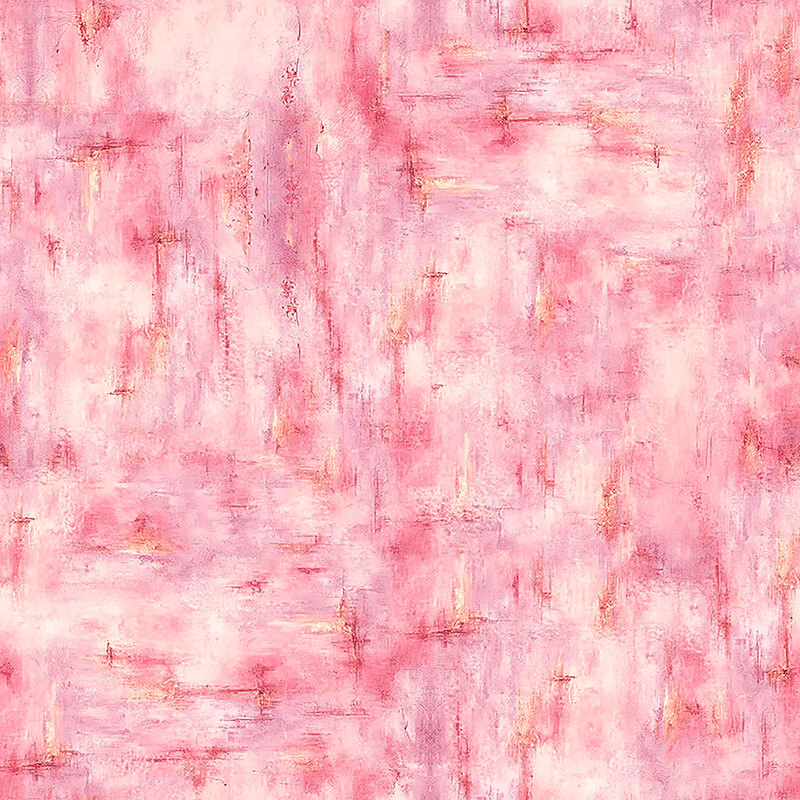 Textured basic pink fabric with a mottled and distressed design in hot pink and light peach.