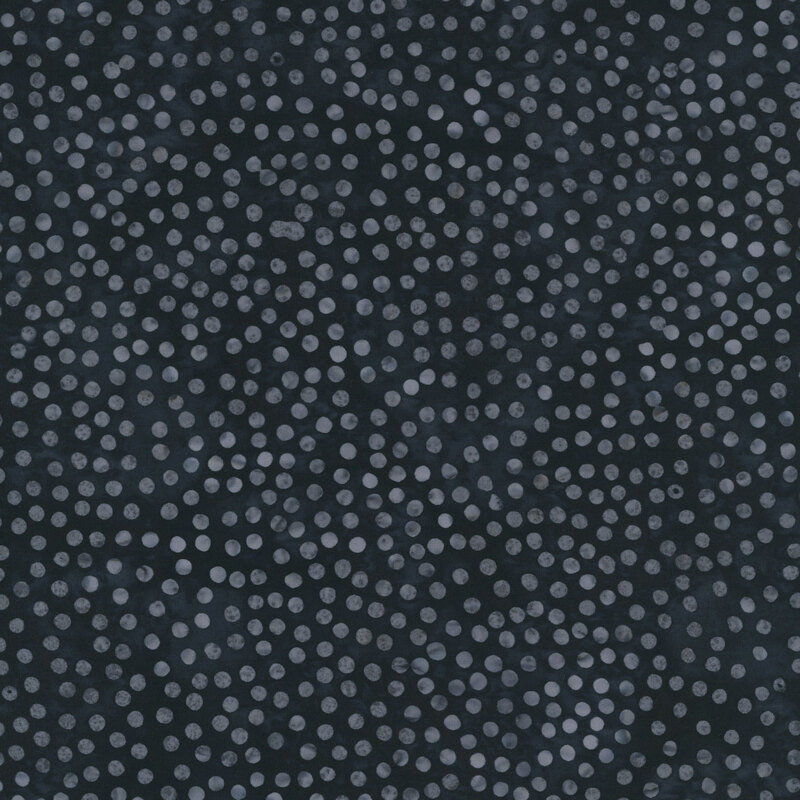 Black batik with a scattered pattern of small, soft black dots. 