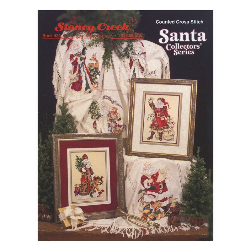 Front cover of the pattern booklet showing the finished projects displayed on a dark background.