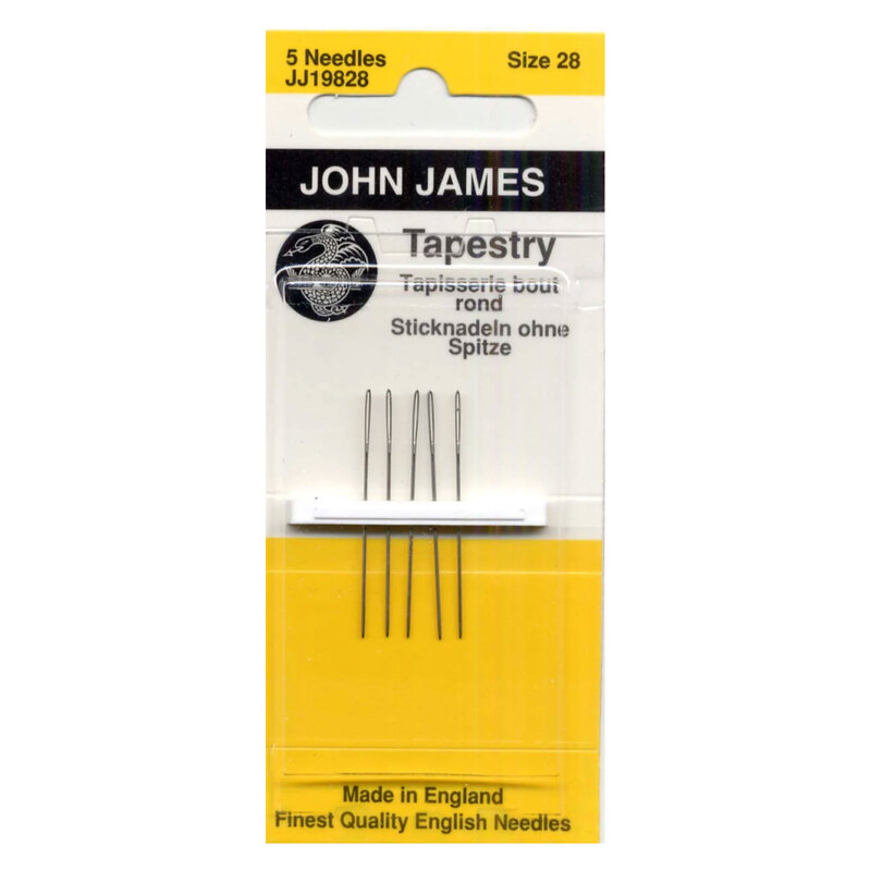 A picture of the needles in their yellow packaging, isolated on a white background.