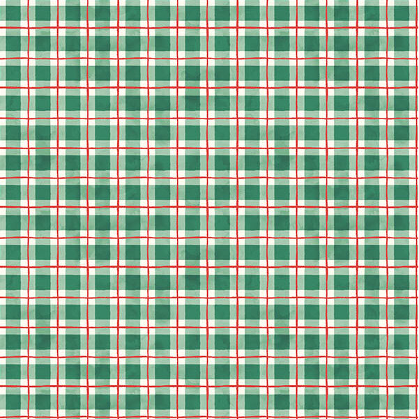 green, white, and red gingham plaid fabric