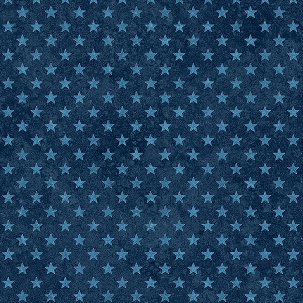 Mottled blue fabric with a tonal pattern of scattered stars.