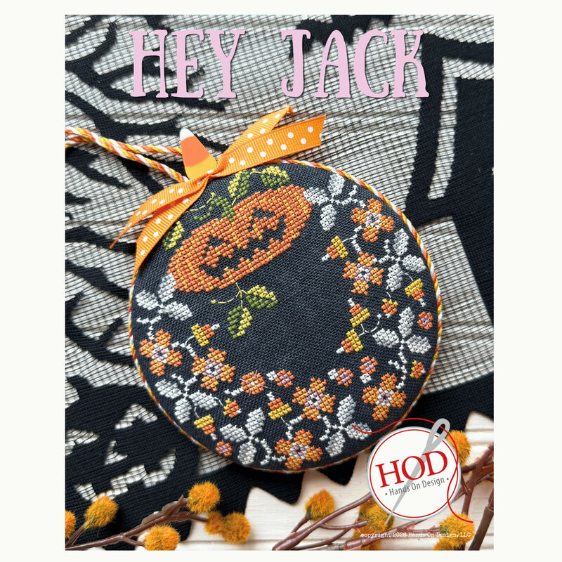 The front of the Hey Jack! cross stitch pattern. 