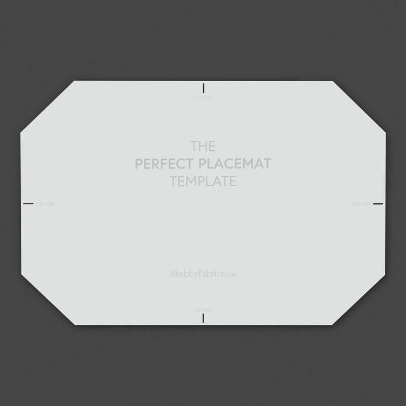 The Perfect Placemat Plastic Template, set against a black background.