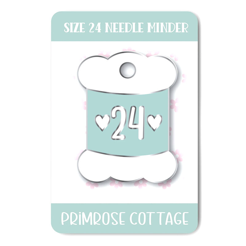 The size 24 needle minder, isolated on a white background.