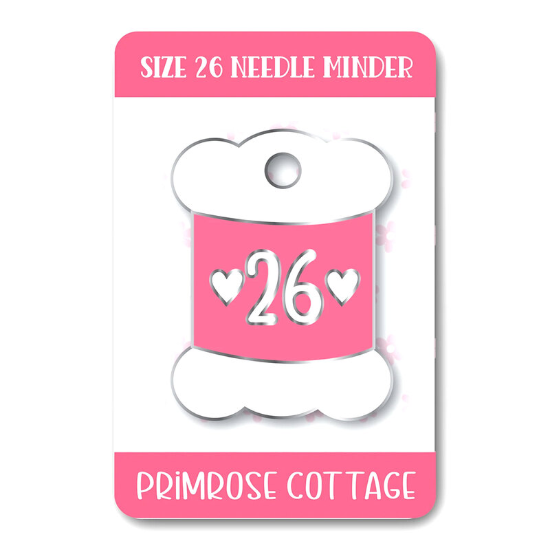 The size 26 needle minder, isolated on a white background.