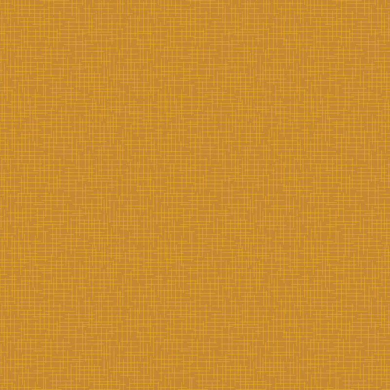 tonal crosshatch pattern of fine, irregular lines across a gold background.