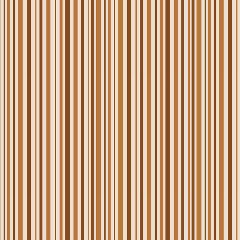 Vertical stripe pattern in varying shades of brown on a cream background.