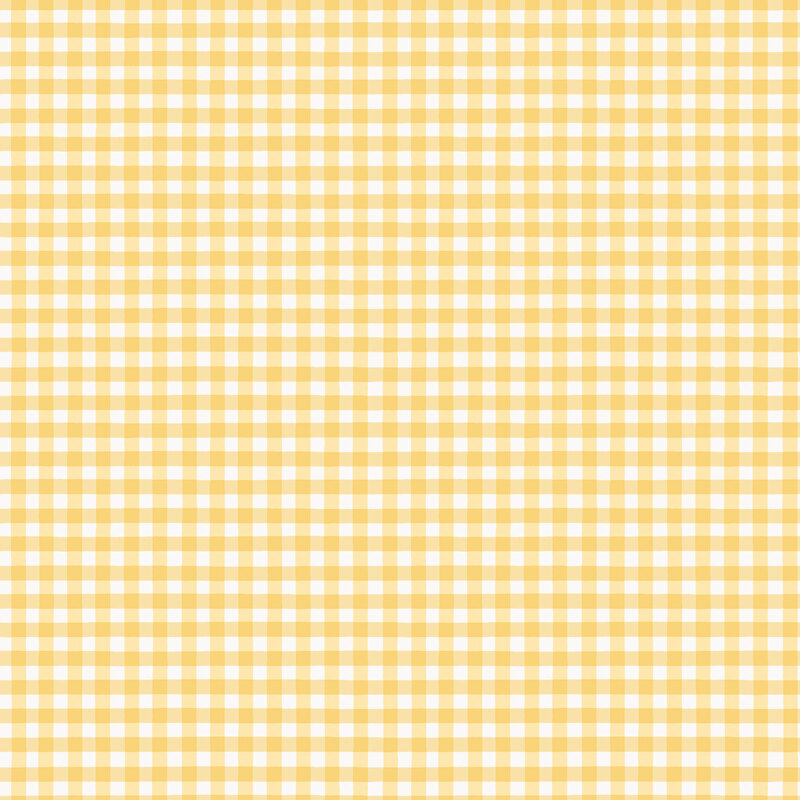 sunshine yellow and white gingham fabric