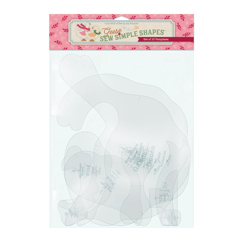 Photo of the see-through Geese Sew Simple Shapes package isolated on a white background.