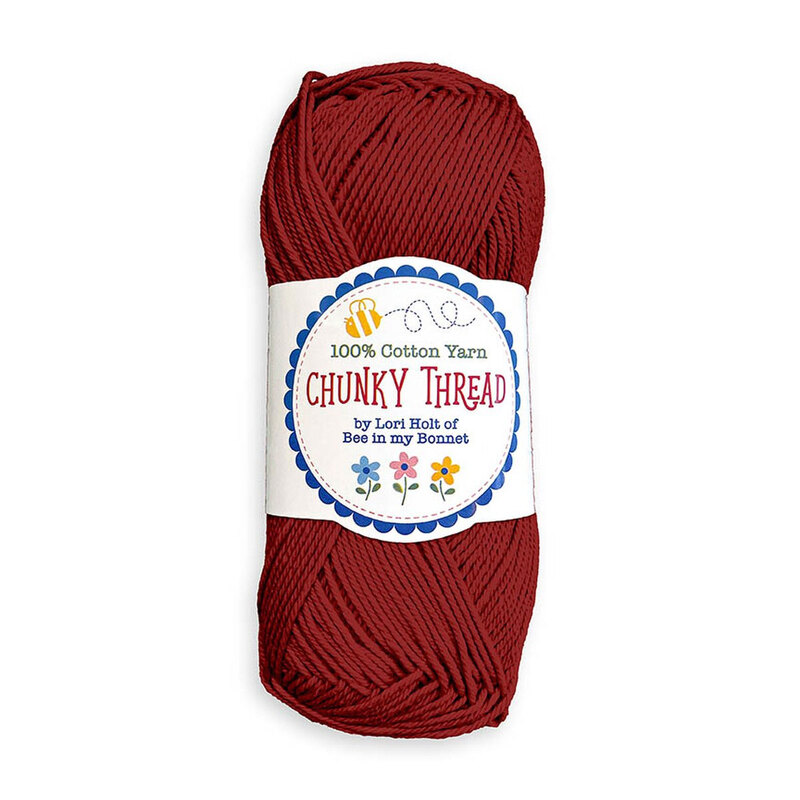 A skein of the Cherry Tart Chunky Thread, isolated on a white background.