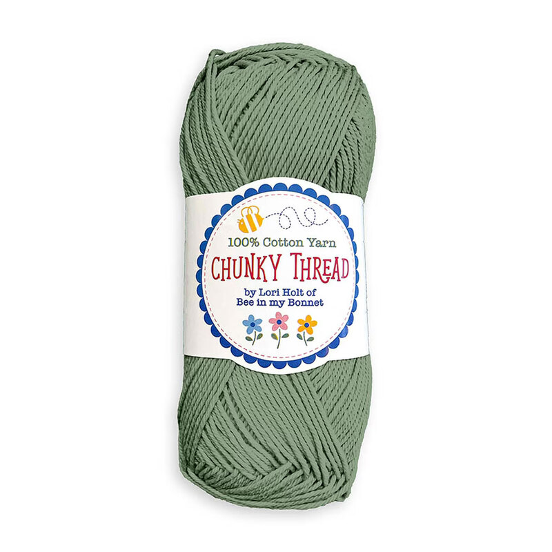 A skein of the Rosemary Chunky Thread, isolated on a white background.