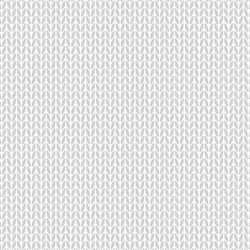 White silver metallic stocking stitch design.