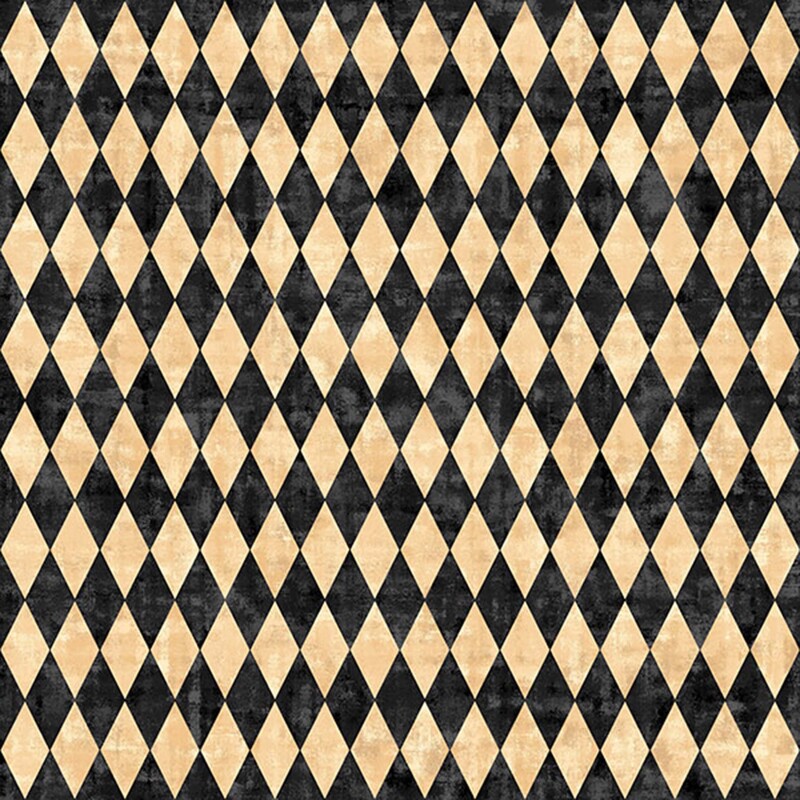 Tan and black harlequin fabric.
