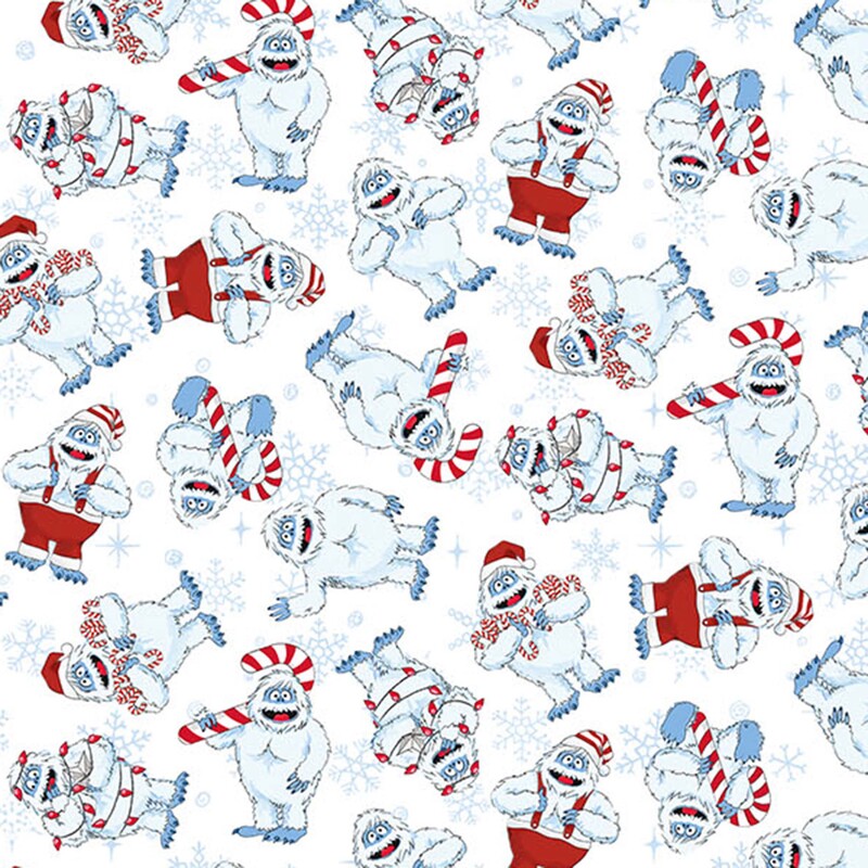 Rudolph the Red-Nosed Reindeer® RD1016-10 White Multi Bumble by Northcott Fabrics